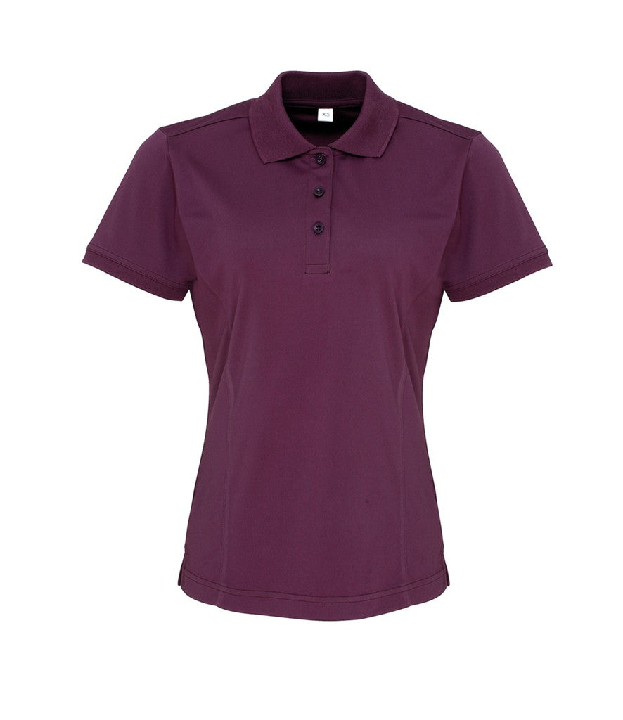 Women's Coolchecker Pique Polo | AUBERGINE